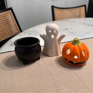 Halloween tea light candle holders ghost cauldron pumpkin jack o lantern